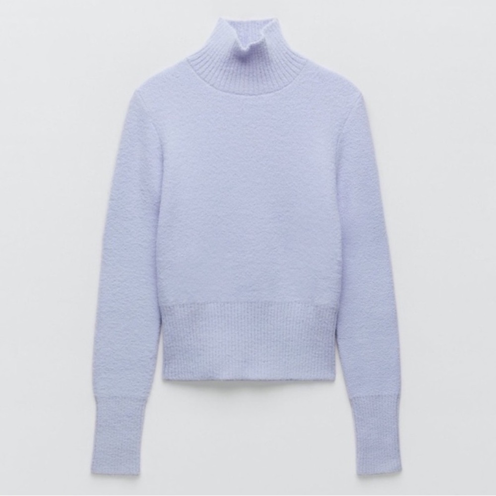 Zara soft feel knit sweater periwinkle